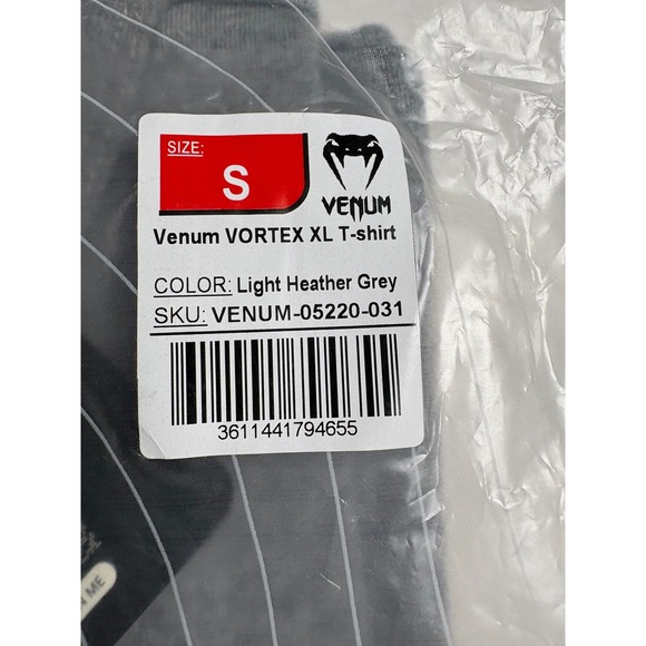 Venum Men's Light Heather Gray Embroidered Logo Short Sleeve Vortex Tee Size XL - Picture 13 of 13